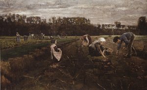 Récolte de pommes de terre à Barbizon - Max Liebermann